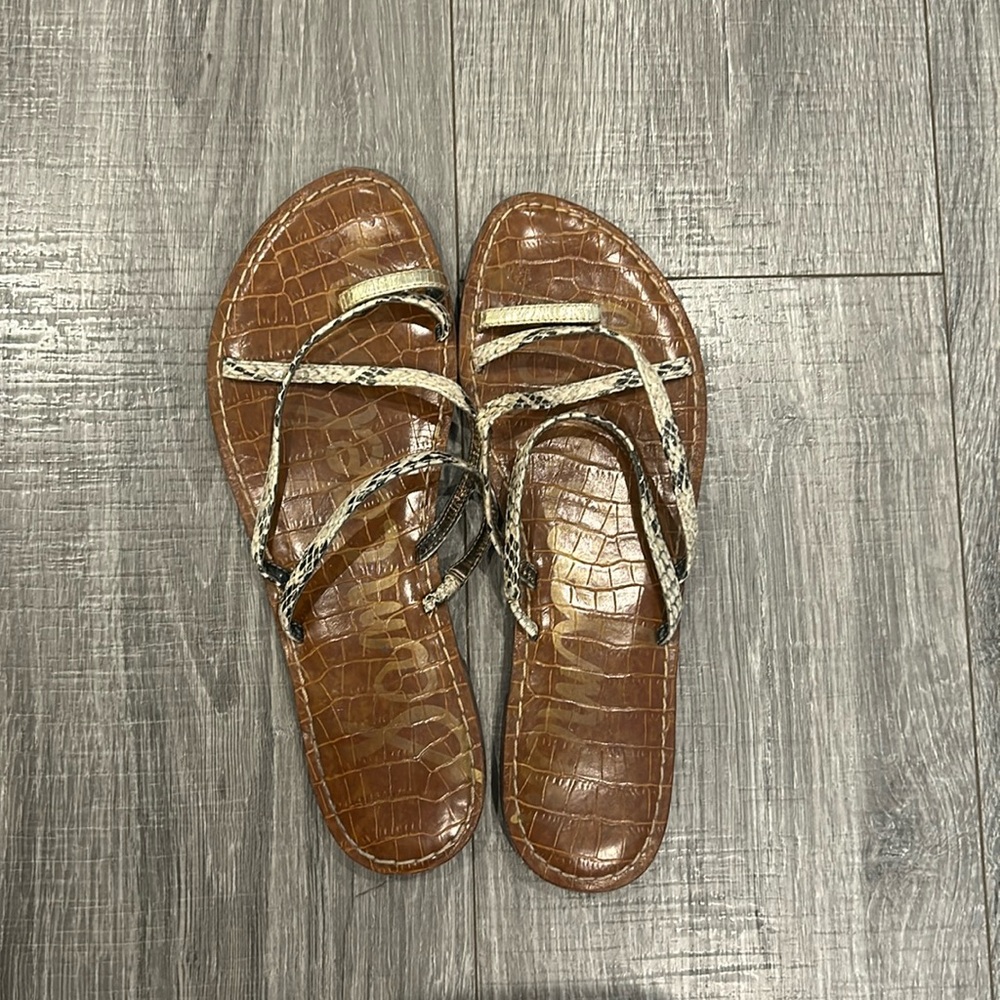 Snake pattern sandals